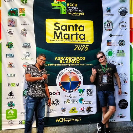 Two participants at the Colombian herpetology congress